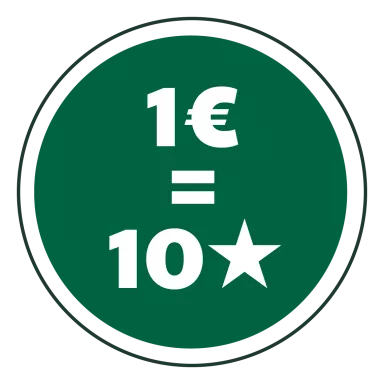 1€ = 10 étoiles