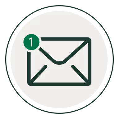 Message avec 1 notification